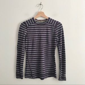 Smartwool Merino Wool Striped Base Layer Pullover